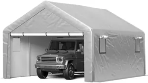 13x21FT Heavy Duty Carport with Roll-up Windows