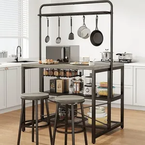 42" Large Kitchen Island Table Baker Rack with Storage