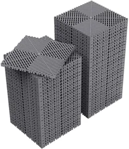 60-Pc Interlocking Deck Tiles 12" x 12", Grey