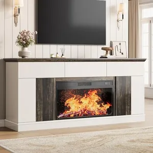 70" Fireplace TV Stand with 36" Electric Fireplace
