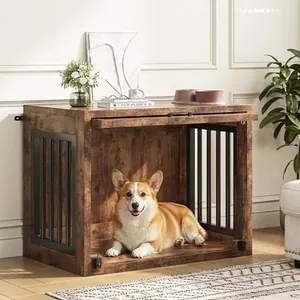 Dog Crate Furniture, 30" Wooden Dog Kennel for Dogs up to 30 lb
