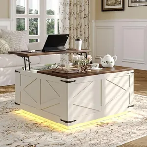 Farmhouse Lift Top Coffee Table, White