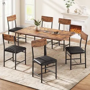 Industrial Dining Chairs Set of 6