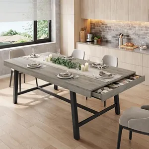 Industrial Dining Table for 6
