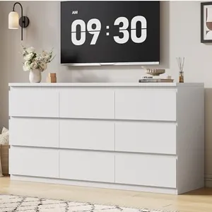 Modern 9 Drawer Dresser for Bedroom
