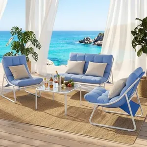 Patio Furniture Set, 4-Piece Outdoor Patio Conversation Set
