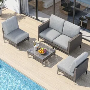 Rattan Patio Conversation Set