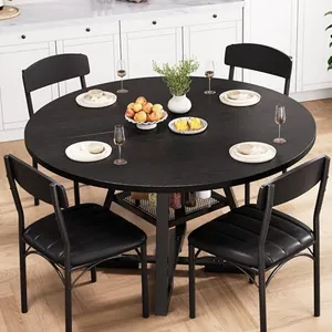 Round Dining Table Set for 4