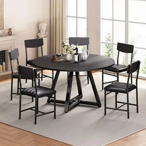 Round Dining Table Set for 6